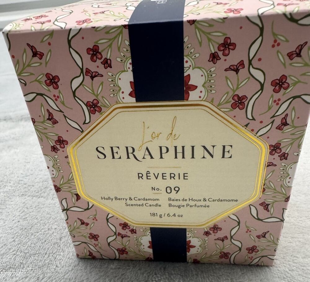 L'or de Seraphine Premium Scented Candle Designer Ceramic Jar 6.4 oz Reverie #9